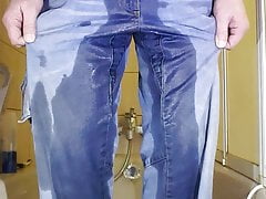 wetting jeans