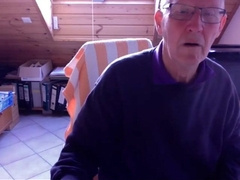 74-Yr-Elderly German Silver Dad Pops Rigid