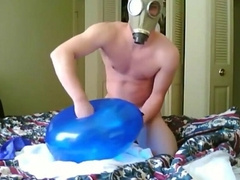 Blue Geo Balloon Ravaging Penetrate Spunk