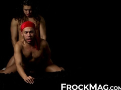 Hardcore rimming and ass ramming by black stud Alex Powers and dominant Javier Flores