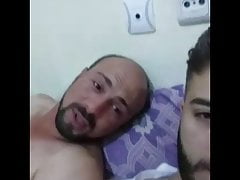 2 straight turkish friends get horny and wank on periscope