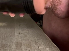 Suspended Dude Makes a Protein Wiggle in His Fleshlight