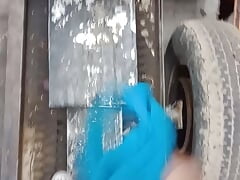 Jerking off into a strangers panties while at work