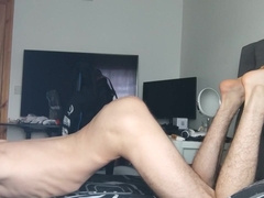 Extremely Skinny Lad Bends Over On His Bed And His Skinny Perfect Body