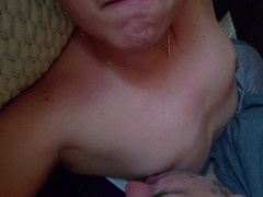 Latino boy wakes up