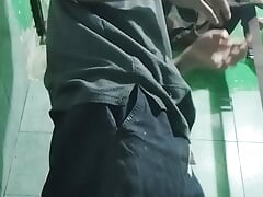 Asian boy cum