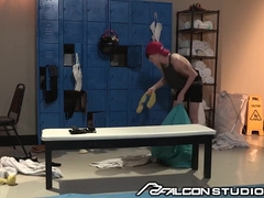 Avery Jones And Dillon Diaz In Coach Bareback Fucks Horny Towel Boy