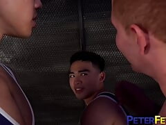 PETERFEVER Coach Jeremiah Spitroasted By Jay Wu In 3some