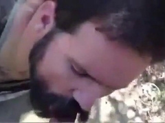 Bearded Dad Gives Facial cumshot in the Forest 2