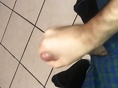 Cumshot Latino jerkoff in boxers and socks
