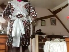 In clothes for gardening