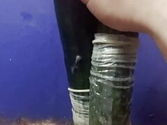 Young college student inserting 2 cucumbers at home alone in his small ass Switzerland Webcam anal solo amateur