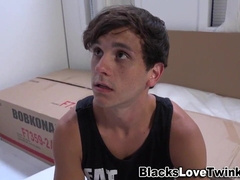 Homo lads booty wedged by big black cock