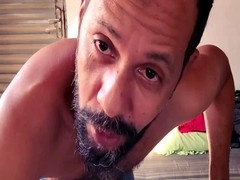 Furry dude Stink Hairymale explores his undergarments in a solo session