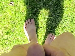 Going outside for a pee