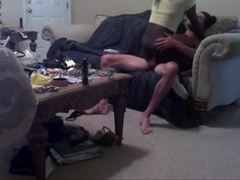 Black Tranny Barebacked by Tall White Guy