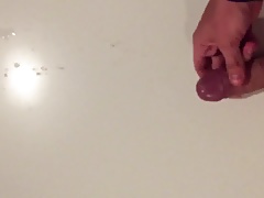 huge cumshot on table SloMo
