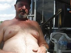 Playing with my tits and belly