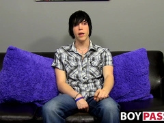 Emo fingers his ass and masturbates after being interviewed