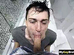 Hot gay stepbrother caught in action by black stepbrothers