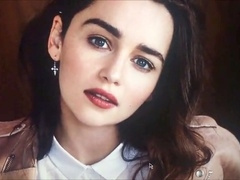 Emilia clarke cum tribute, run in rivulets, cum tribute