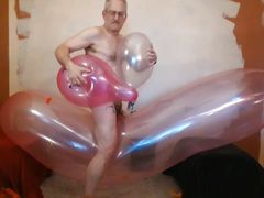 134) Slow Motion Pops from Vid 133 - Balloon Pop Fetish - Looner Daddy