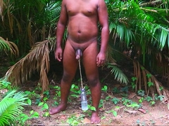 Bi-curious Black Man rod Dangling by Desi Village Fellow Naked in Jungle