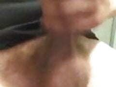 Uncut cock cums