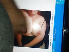 Cumming on big beautiful boobs again