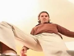 long-haired hunk relaxes