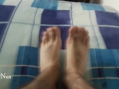 foot fetish on the sofa