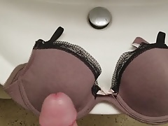 Cumshot on 38B bra