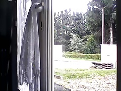 lilian77 mini skirt and front of my house 01