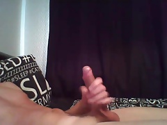 playing with my cock and cumshot