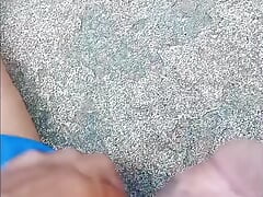 Jerking off a Thick Cum Outside in a Park.