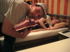 Taskmaster trampling in Nike Shox NZ on daybed