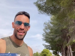 Risky fap off. Pop-Shot in public trail