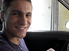 Car guy sucks dick and shyly takes a facial too