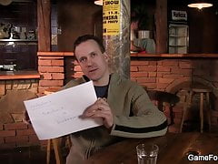 Big-cocked gay seduces straight barkeeper