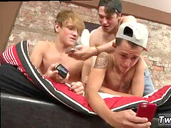 homosexual boys tube sites full length cheating dudes Threesome!