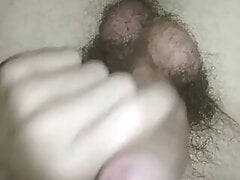 jerking off small fat hairy sweaty penis and Cumming