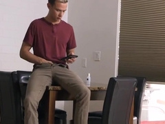 Young Blonde Twink Step Son Sex With Step Dad After Spilling Lube On Floor