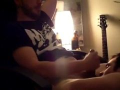 Big-Cock Twink Helps Buddy in Dorm with Late-Night Blowjob