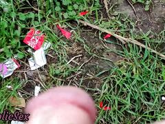 Outdoor Masturbation - I Touch My Cock Outdoors