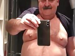 Daddy shows the goods