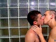 peeing thirsty twunks shower and ass drill in the bathroom