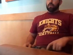 Bearded Bro Public Jerk Off in A Coffee Shop 12