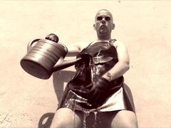 Grizzly, gay boots, gay rubber