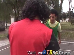 Long haired Latino twink barebacks his boyfriend sweet ass