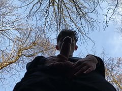 (18 Y.o) Cute Boy Stroking his 9 Inches Dick OUTDOOR